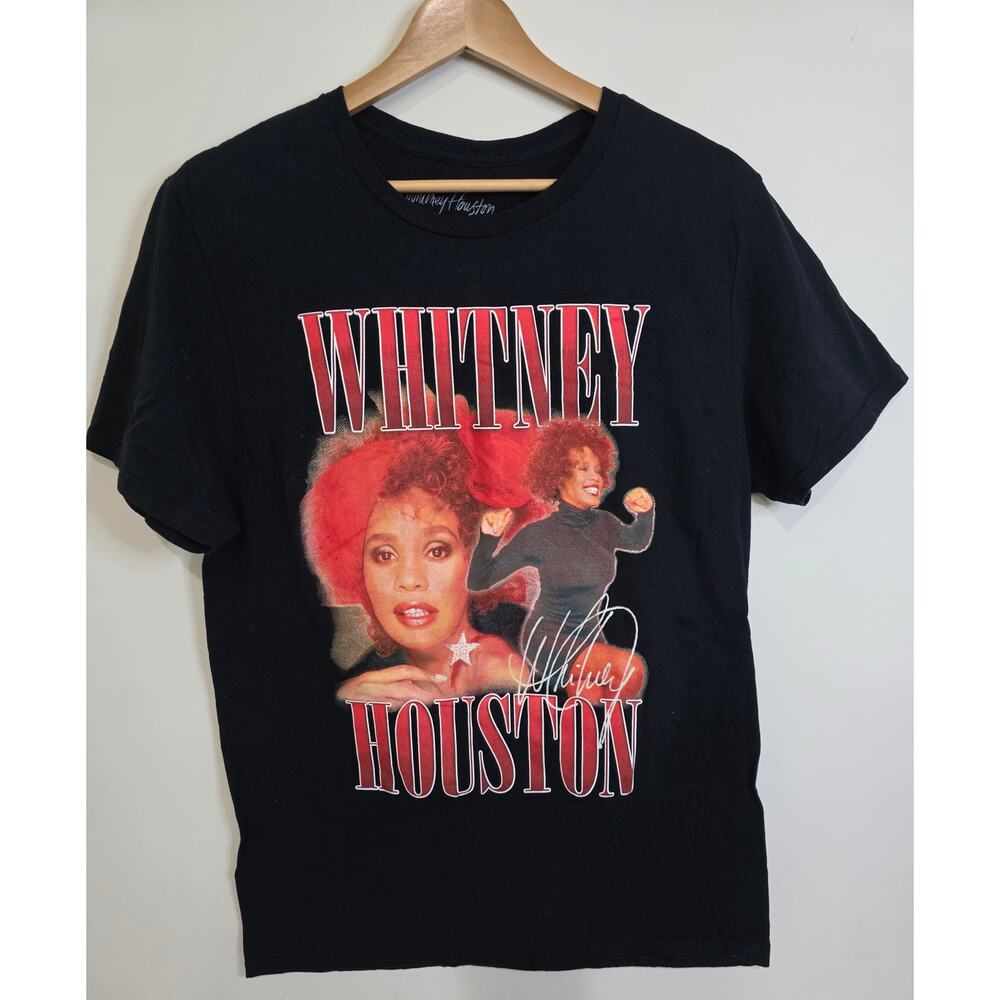 Whitney Houston Vintage Black Tshirt Size Medium